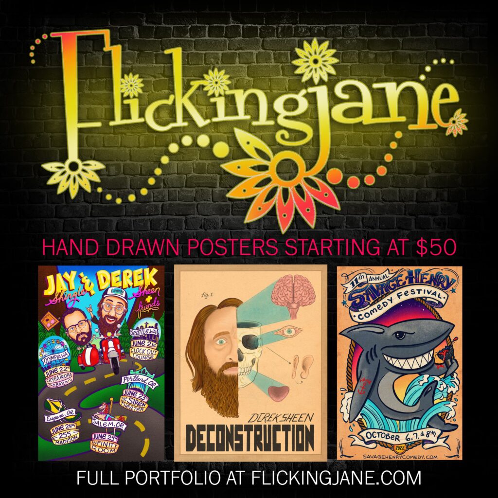Flicking Jane Event Posters