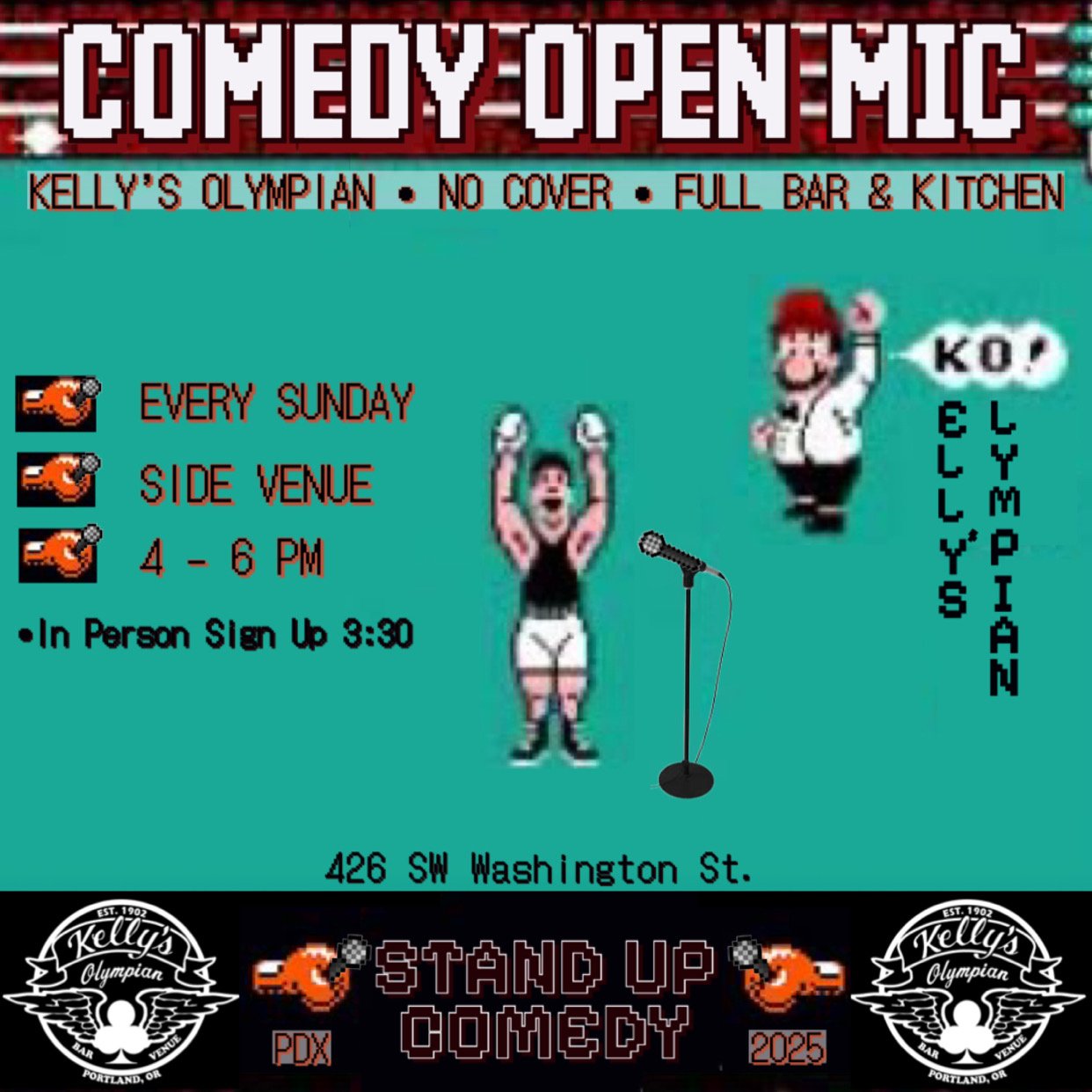 Kelly's Olympian Open Mic