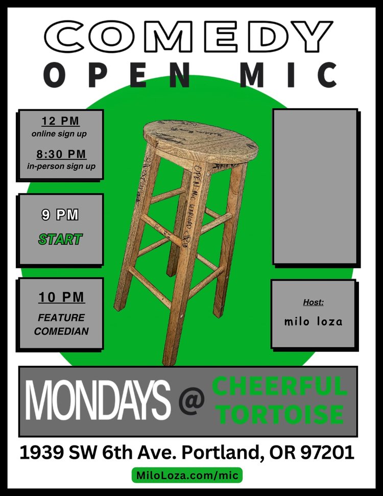 Cheerful Tortoise Open Mic