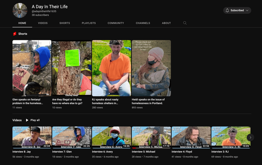 A day in their life video podcast