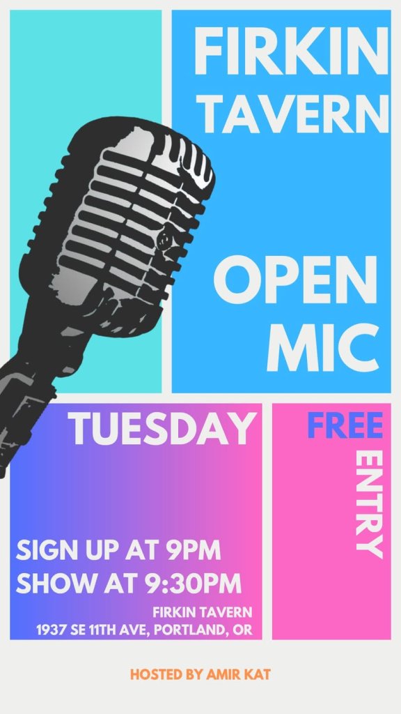 Firkin Tavern Open Mic flyer